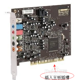 独立声卡的插入台式机的方法