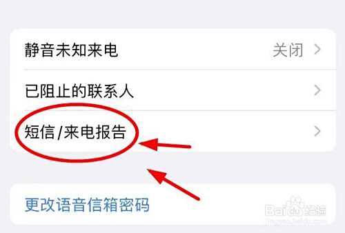iPhone14设置设置电话APP的短信/来电报告