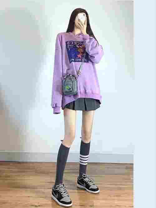 OOTD｜女生元气穿搭｜紫色系穿搭