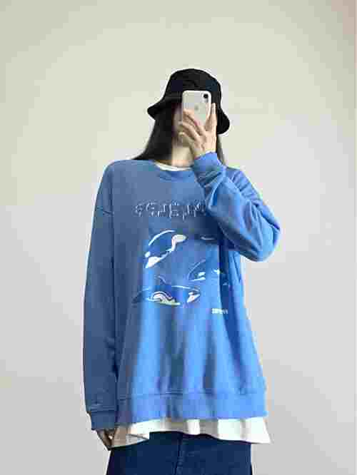 OOTD |女生穿搭｜关于蓝色卫衣穿搭