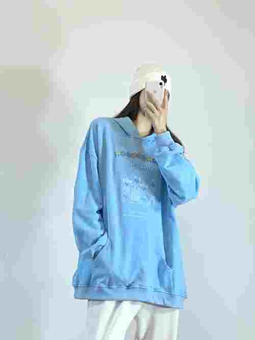 OOTD |女生穿搭｜关于蓝色卫衣穿搭