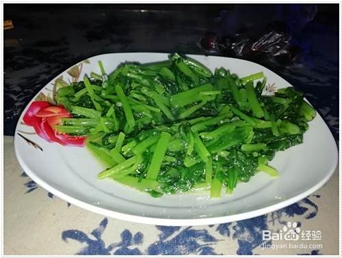 家常菜茼蒿的做法