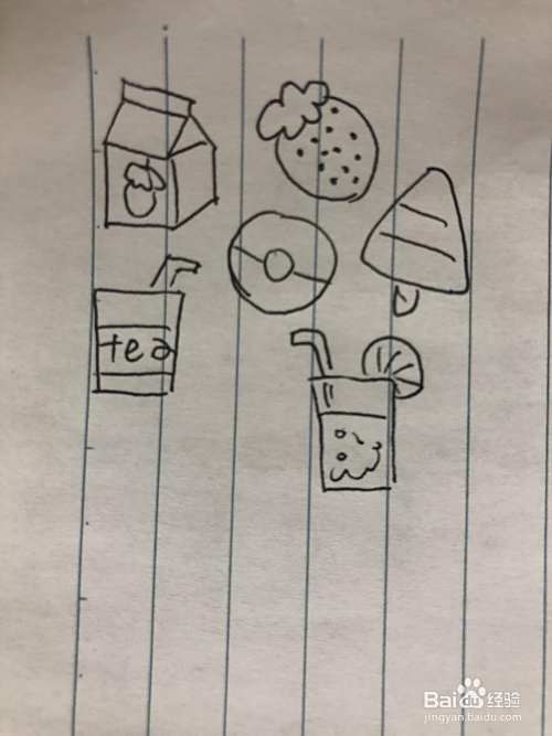 各类小吃简笔画
