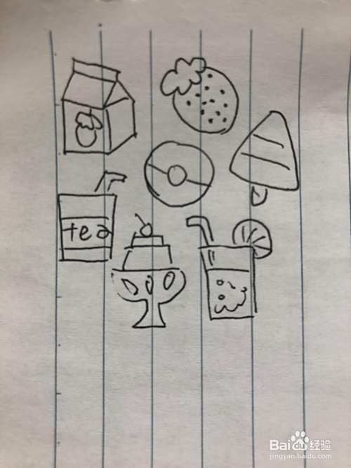 各类小吃简笔画