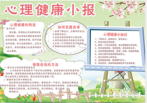 疫情心理健康手抄报