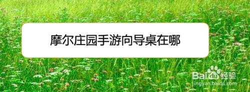 摩尔庄园手游向导桌在哪