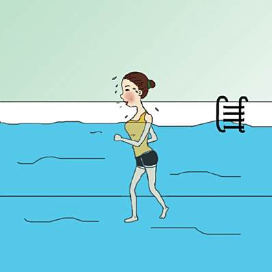 【运动】水中慢跑瘦身运动