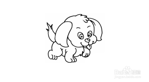 泰迪犬简笔画画法