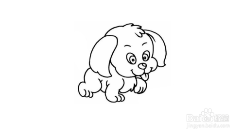 泰迪犬简笔画画法