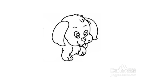 泰迪犬简笔画画法