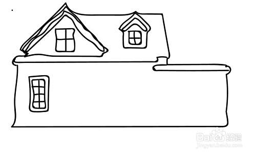 怎么画房屋的简笔画
