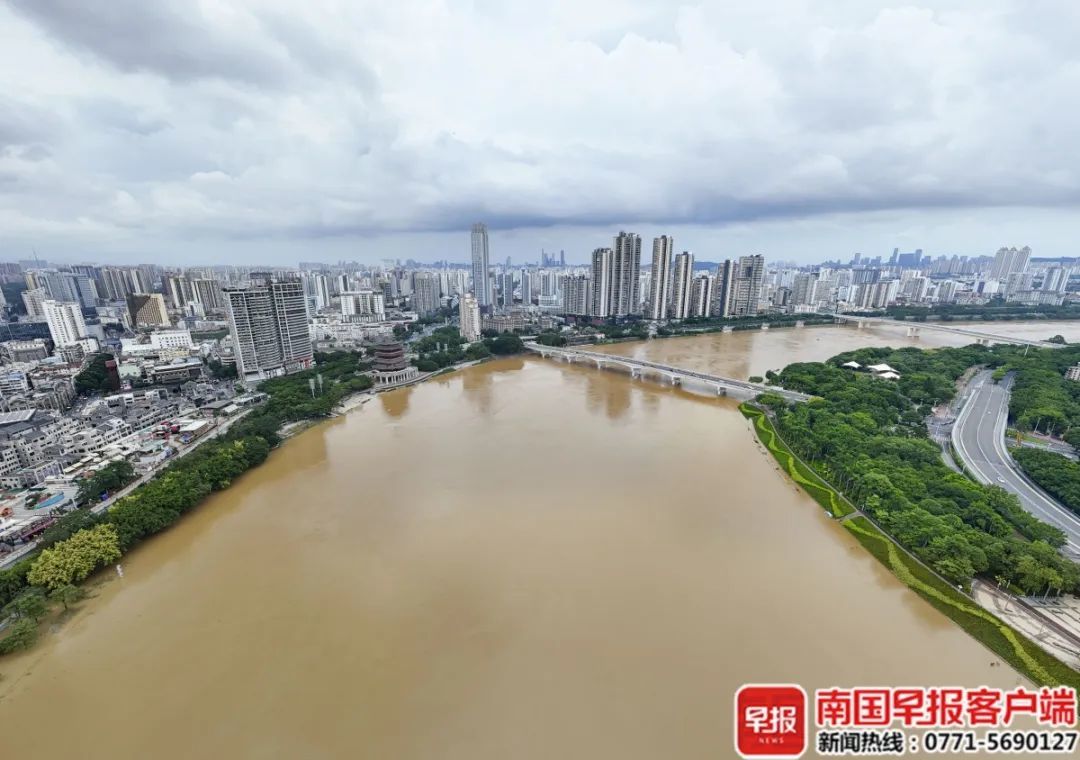 邕江水位上涨，南宁多个商铺被淹！接下来广西这些地方仍有暴雨→