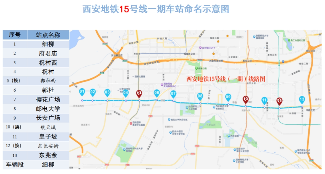 西安地铁15号线一期，预计开通时间！