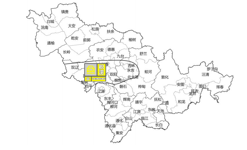 吉林省升级发布暴雨和城市积涝风险黄色预警