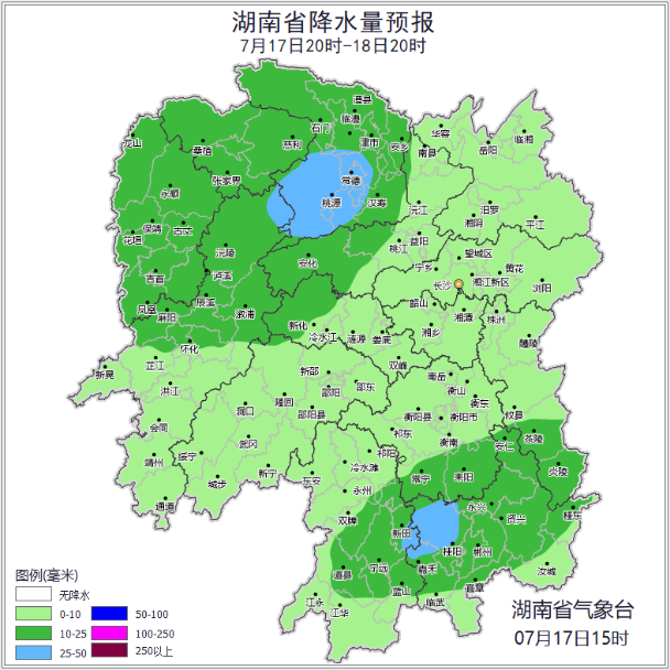 雨来了！未来三天湖南大部雨水来扰 局地有强对流天气