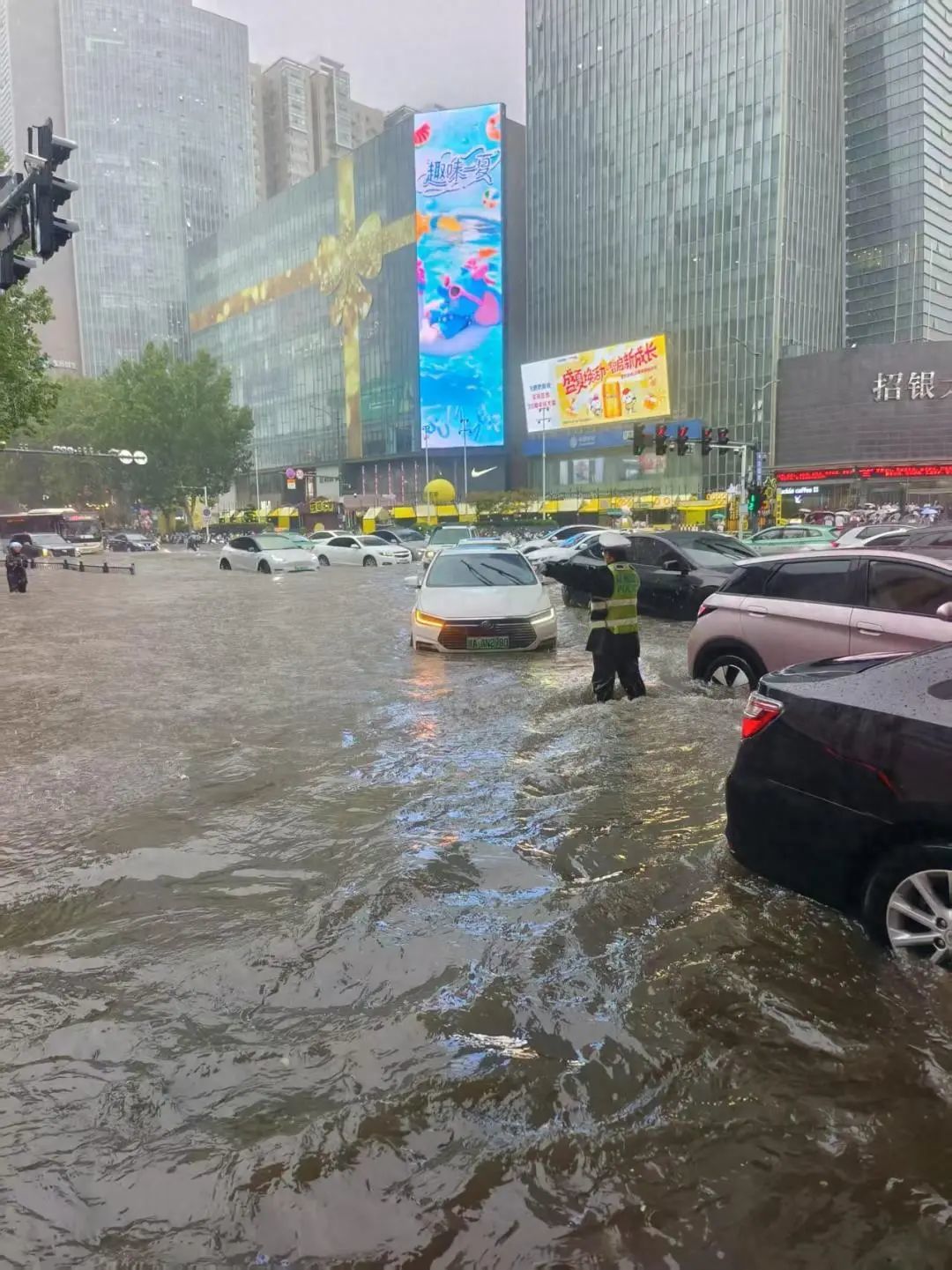 生死警戒线！郑州暴雨多路段积水，新能源车出现这些信号必须弃车