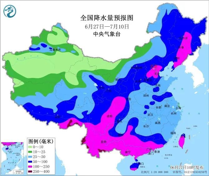 中国气象局：未来两周北方和西南地区多降雨 江南江淮江汉等地有大范围高温天气
