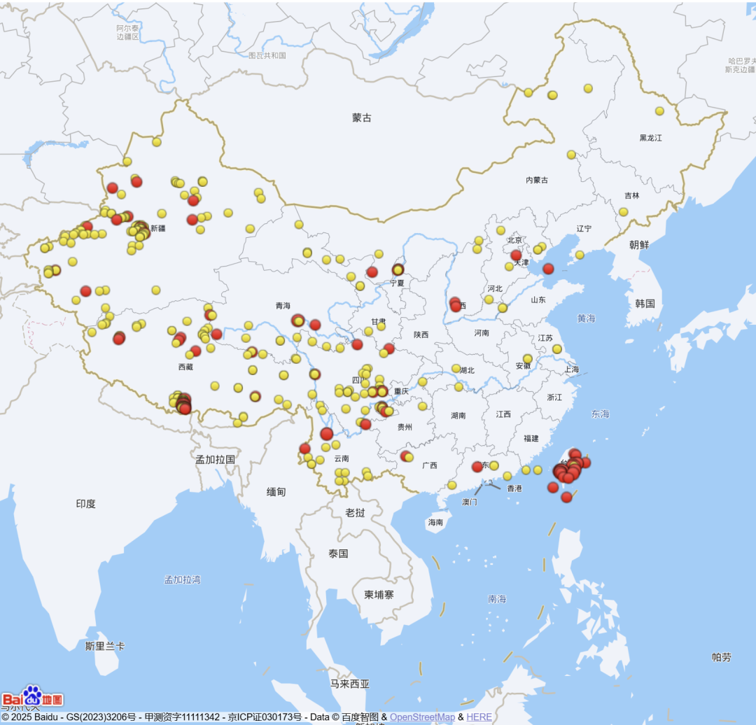 中国地震台网：今年以来（截至7月31日），我国共发生三级以上地震454次。