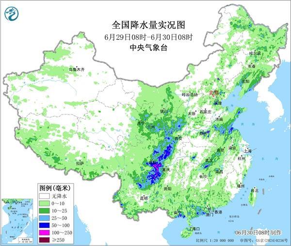 四川盆地等地为全国强降雨核心区 今天川渝部分地区有大暴雨