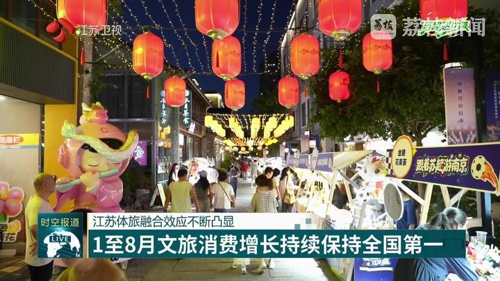 1至8月江苏文旅消费增长持续保持全国第一