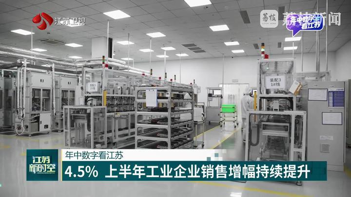 【年中数字看江苏】4.5% 上半年工业企业销售增幅持续提升
