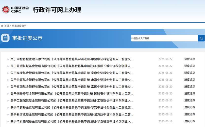 首批中证科创创业人工智能ETF上报 指数聚焦AI基础资源、技术及应用
