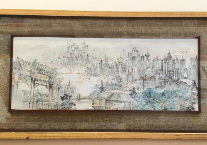 用中国画独特语言描绘天津风貌​ “津彩上合·共绘未来”城市画派艺术展启幕