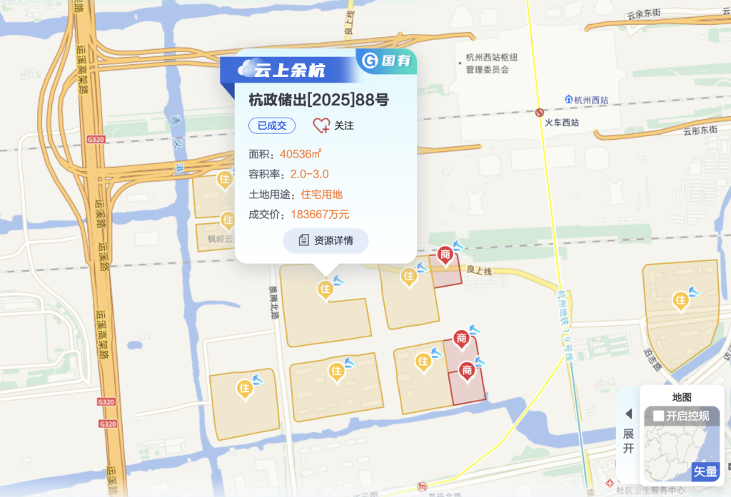 杭州两宗涉宅用地近30亿元成交，钱塘区下沙核心区地块溢价率12.75%