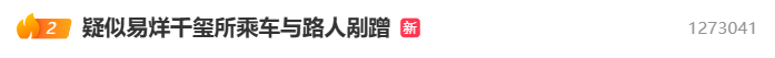 易烊千玺方回应“与路人剐蹭”：对方蹲守拍照并阻止我方车辆驶离，工作人员沟通遭拒，遂报警处理