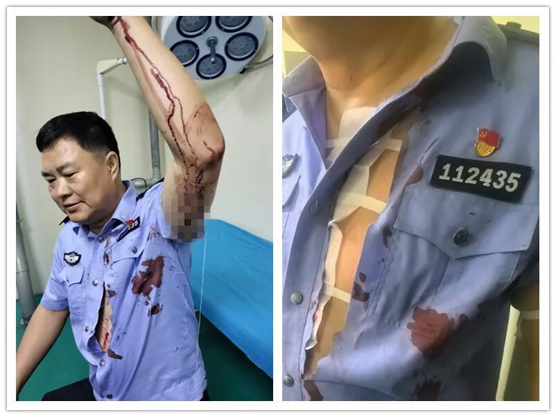 内蒙古一男子在小区内持刀行凶!两名警察被刺伤……