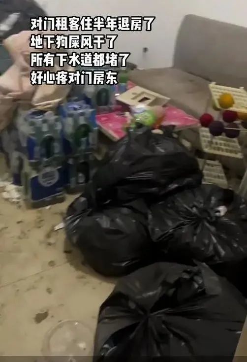 山东一租客退房现“垃圾场”，“地下的狗屎风干了，所有下水道都堵了”，知情人：租了半年