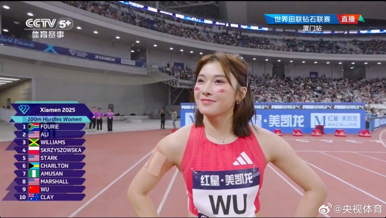吴艳妮女子100米栏获赛季最好成绩
