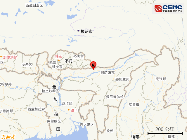 印度发生5.5级地震