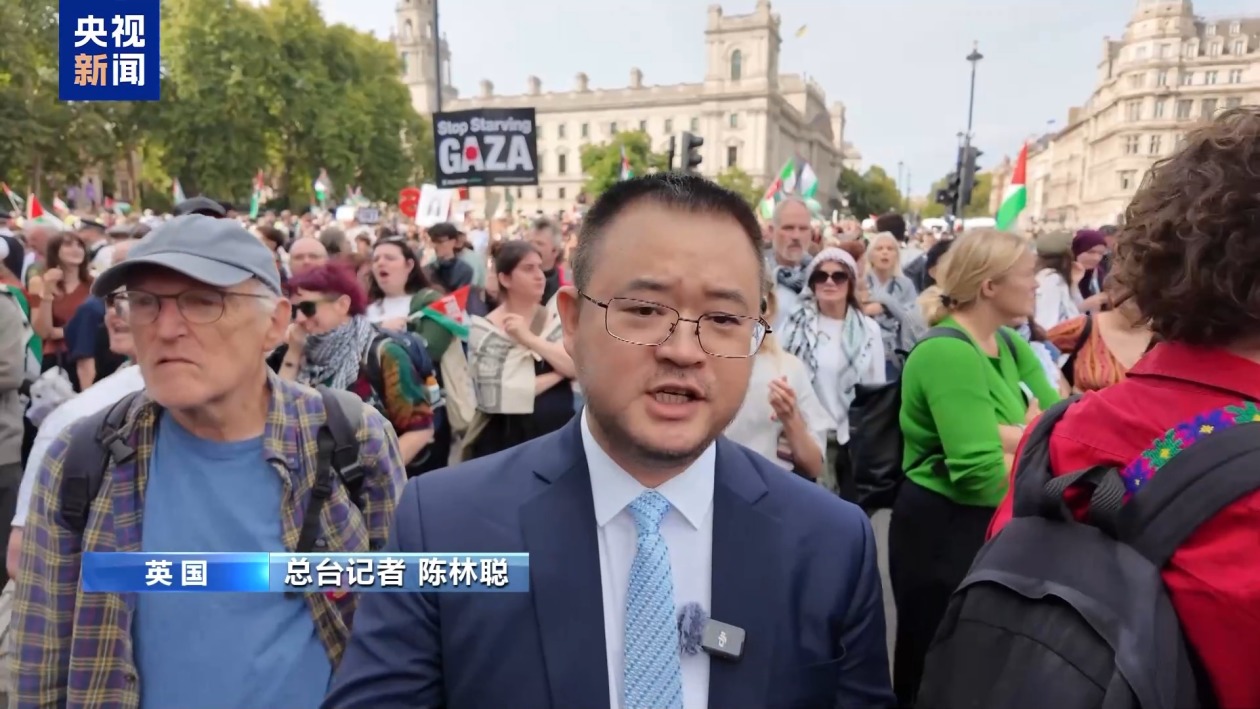 英国伦敦举行支持巴勒斯坦游行 警方大规模抓捕参与者