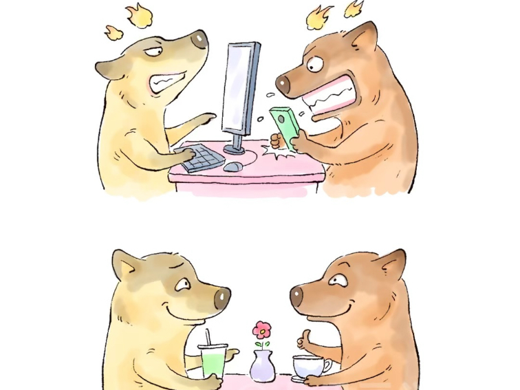 狗狗是懂吵架的