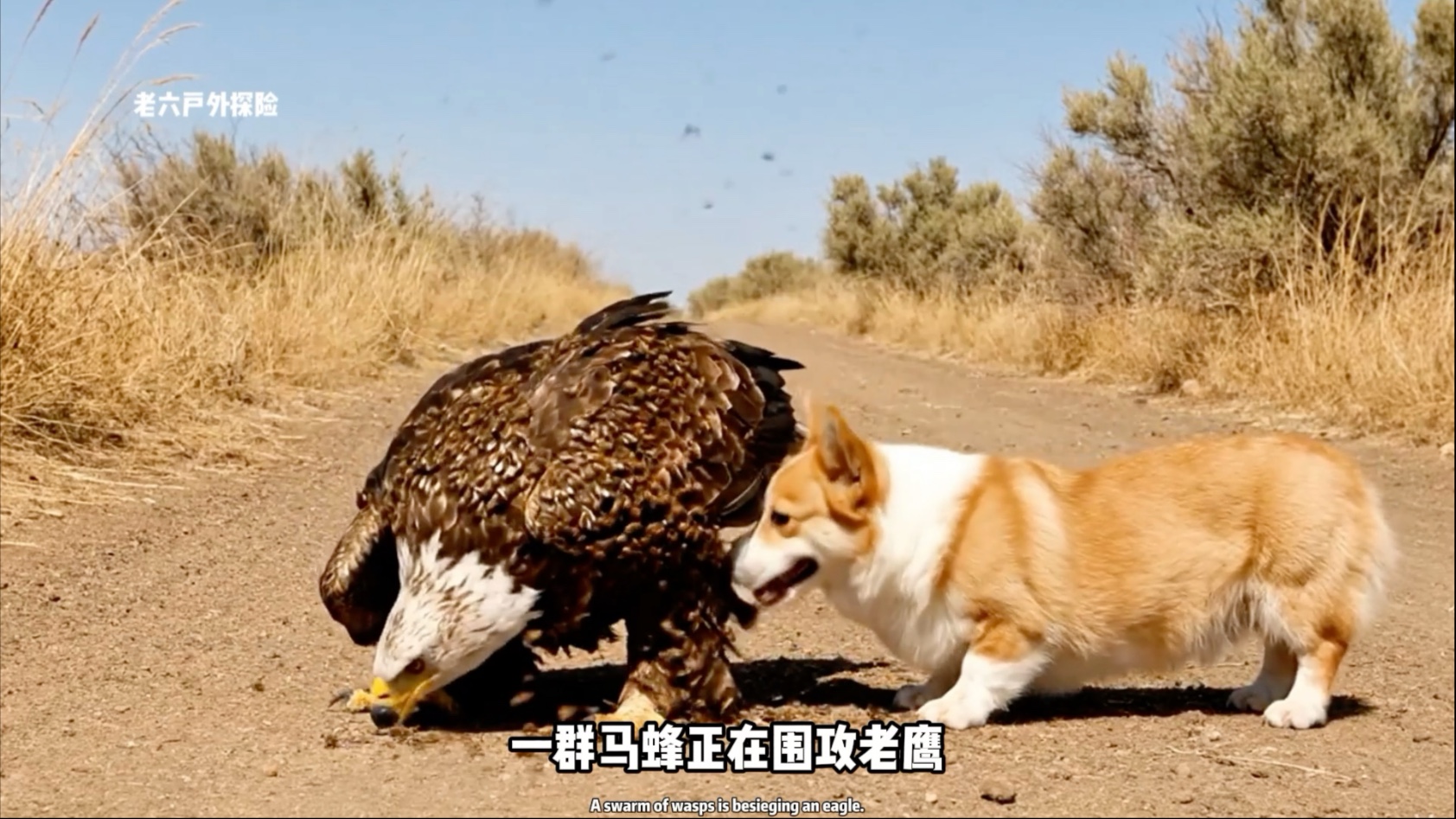 老鹰被马蜂围攻，这是怎么回事？