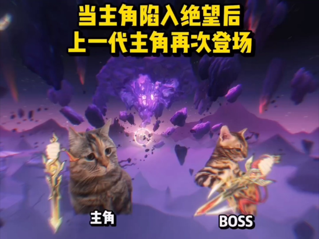 当主角陷入绝望后上一代主角再次登场# 猫meme