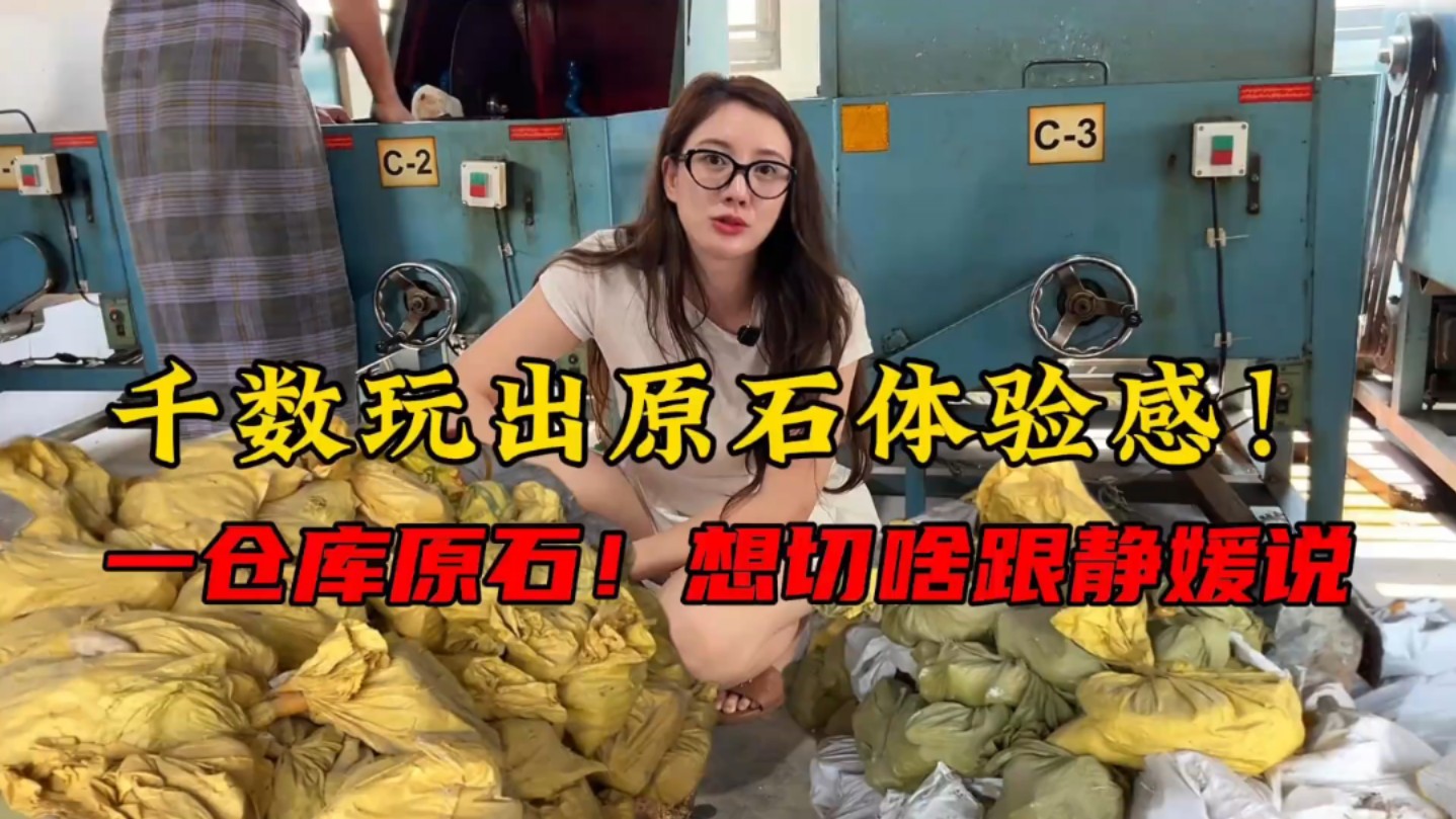 一仓库翡翠原石！想切那块跟我说！#翡翠 #翡翠原石 #翡翠手镯