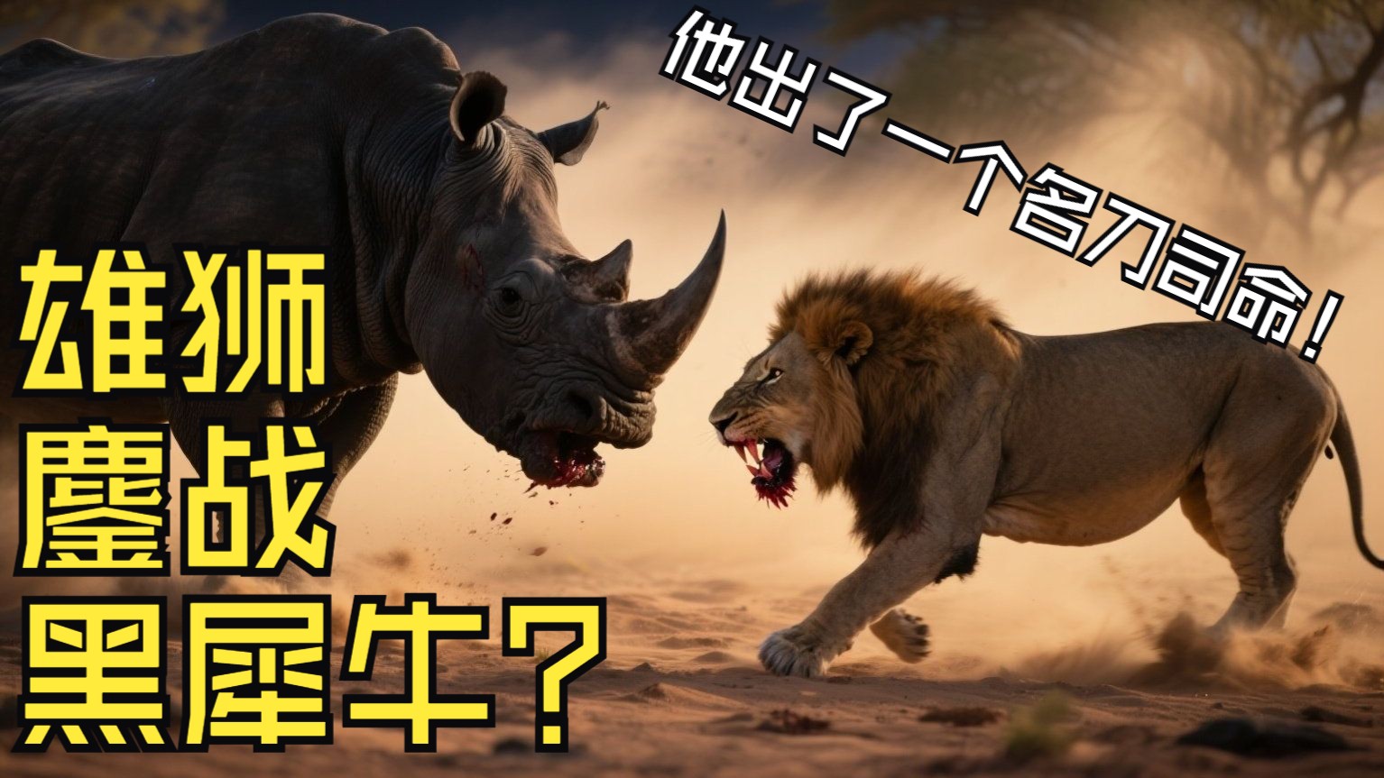 雄狮如何单杀四吨黑犀牛？沈石溪教你写本书！雄狮去流浪无尽详解