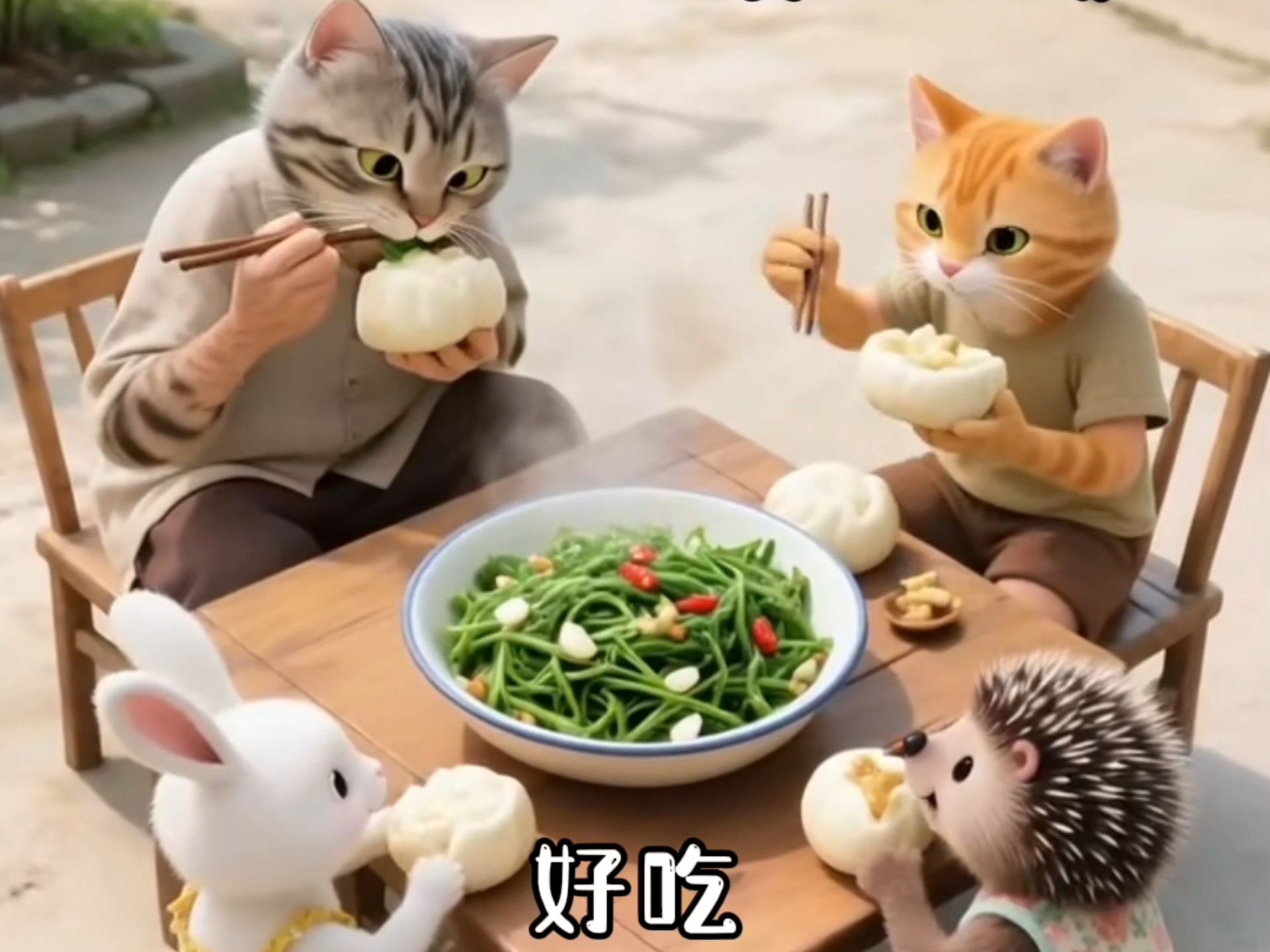 田埂寻鲜，晨露沾衣，小橘猫给家人做了马齿苋蒸菜！