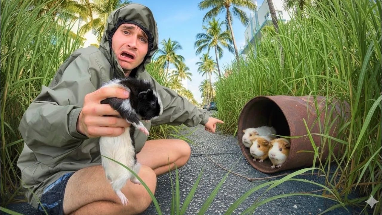 烈日下的紧急救援：被弃豚鼠重获新生