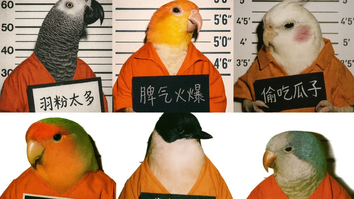 上次奥运会跳水视频没有加牡丹鹦鹉被鸟友说了，这次【入狱照】