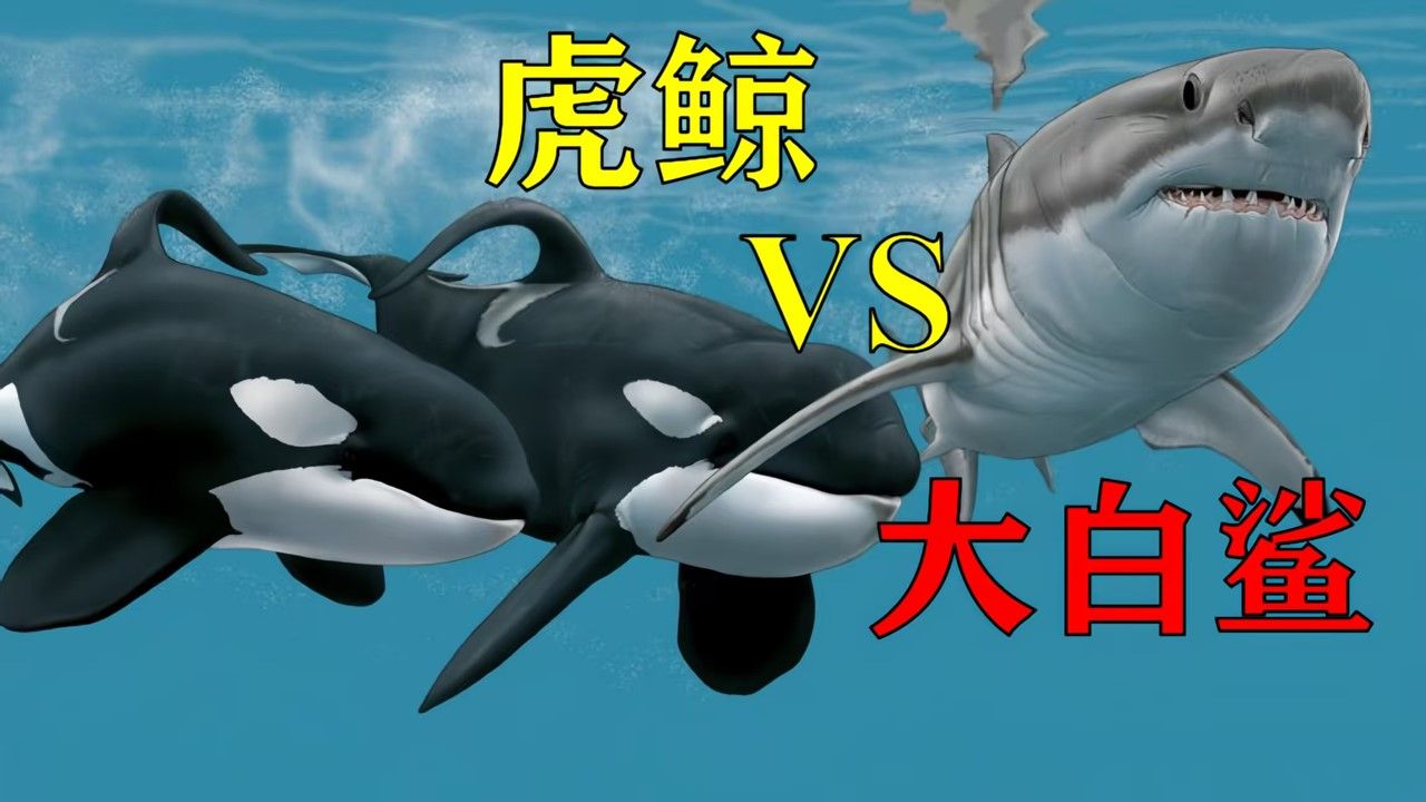 虎鲸VS大白鲨：海皇的绝杀