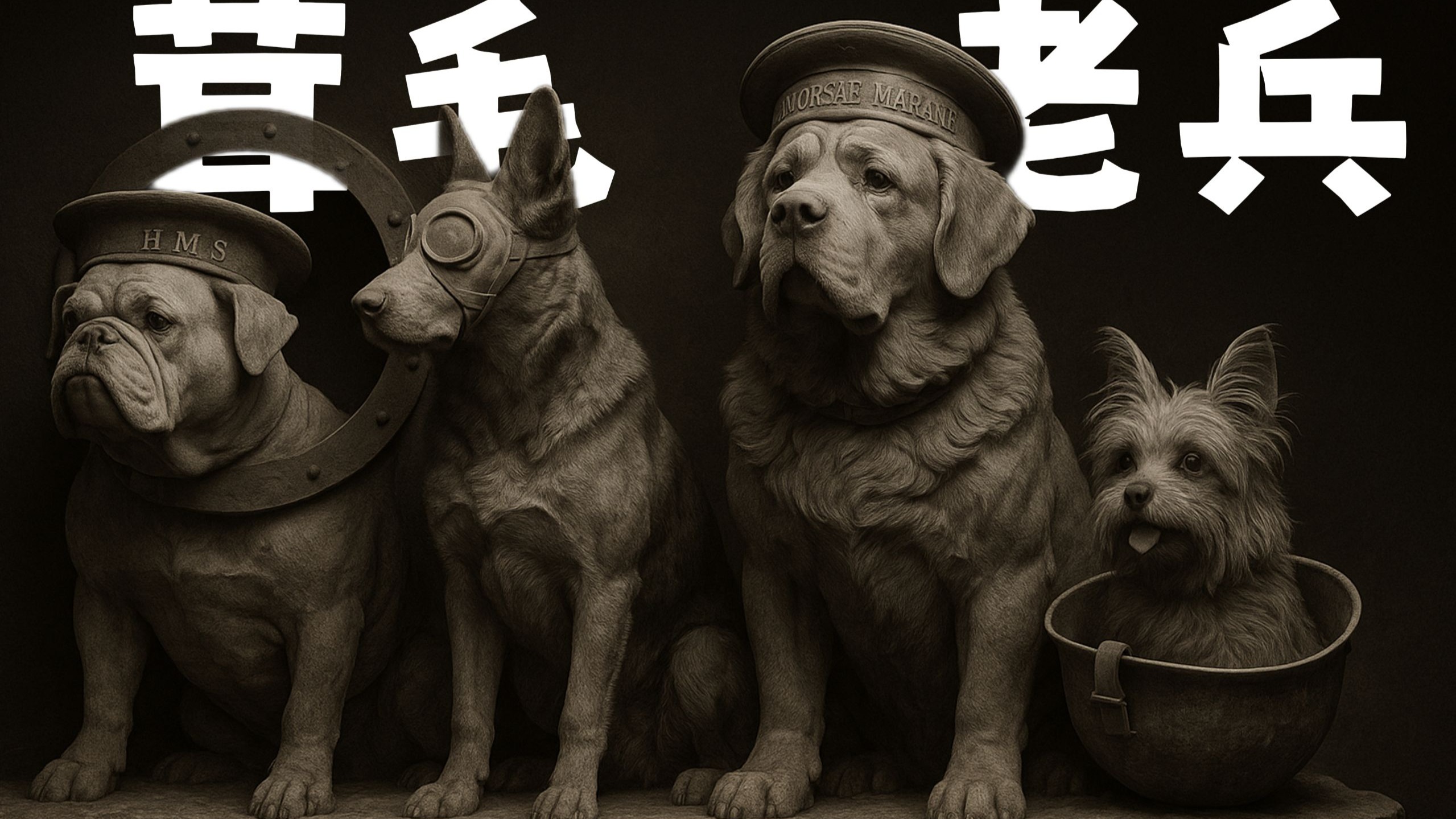 老兵身披茸毛，不被遗忘，80年前的狗狗们