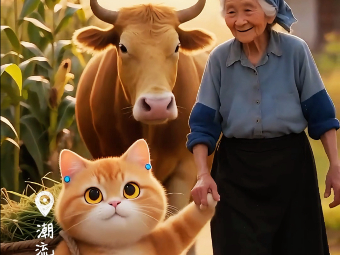 胖虎砍柴，橘猫放牛，70年代奶奶的生活治愈了我的精神内耗。