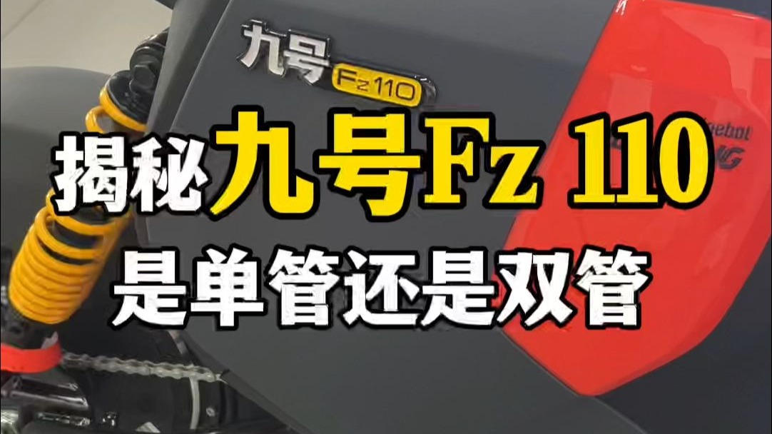 九号新款fz 110居然是单管车架！