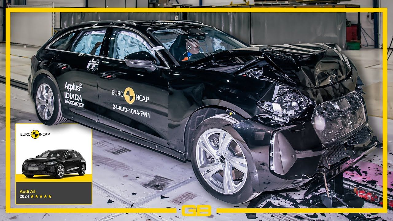 【4K】奥迪 A5（Ex A4）碰撞测试和安全 - EuroNcap ⭐️⭐️⭐️⭐️⭐️