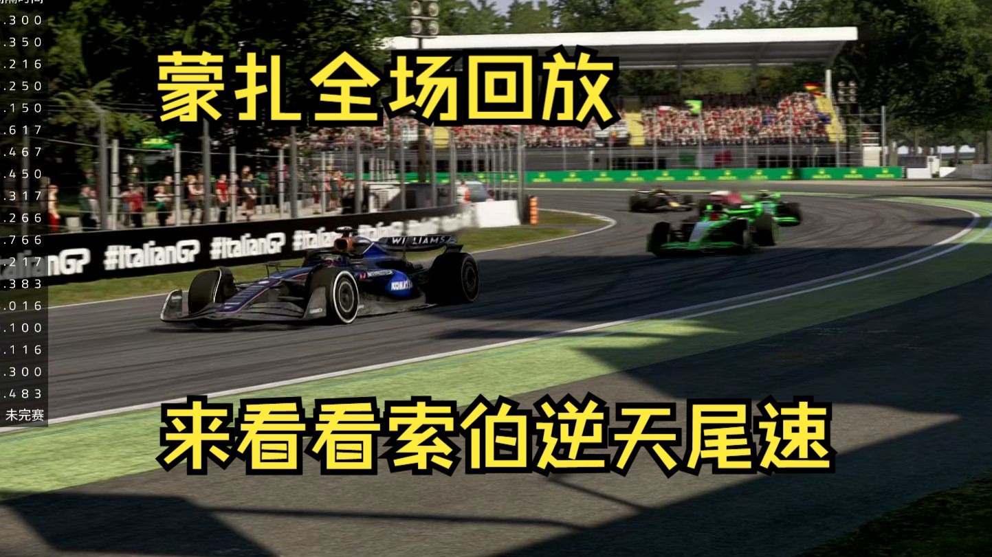 【F1 24】蒙扎全场回放，逆天索伯生吃迈凯伦
