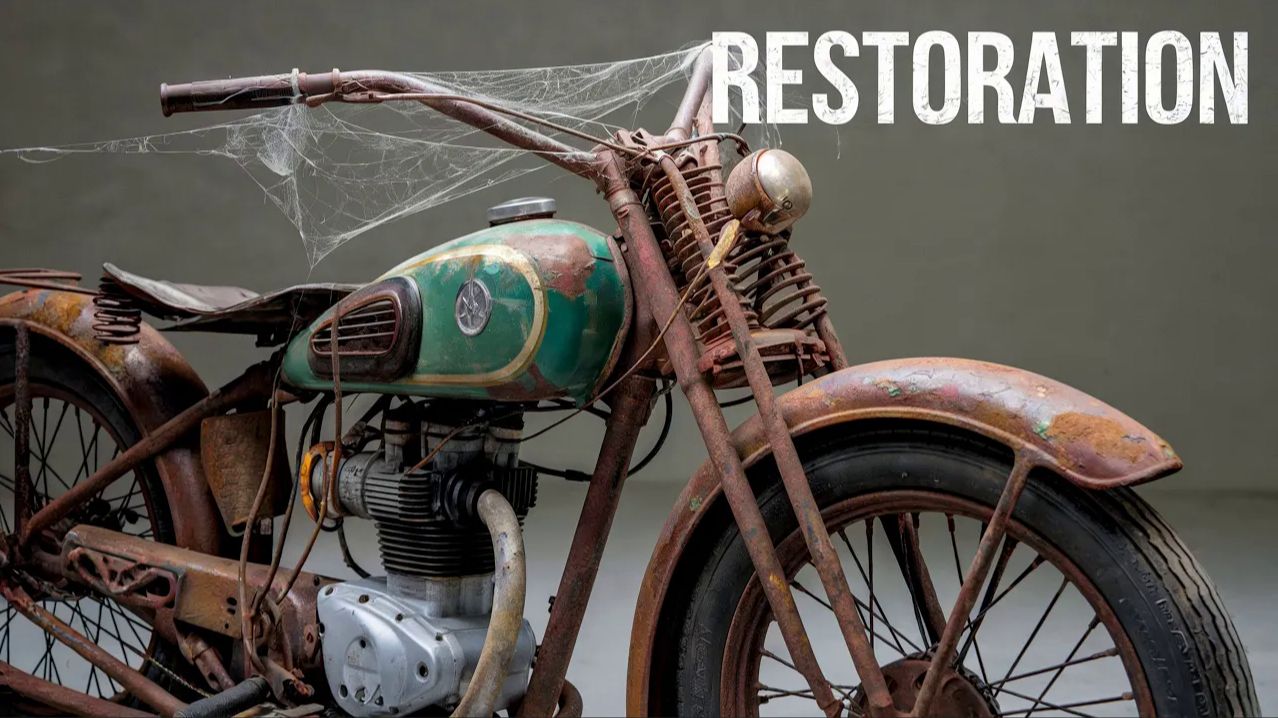 【修复摩托车】Old Bullet  Full Restoration _《看修复，会解