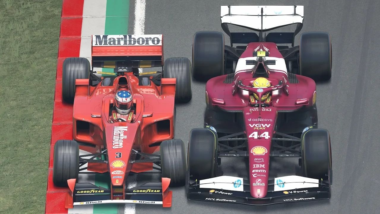 【速度对比】 汉密尔顿 vs 迈克尔·舒马赫|  SF-25 vs 法拉